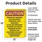Signmission Radiation & Laser Sign, 18 in H x 12 in W, Plastic, Rectangle OS-2PACK-CR-P-1218-V-10249 - alternate 2